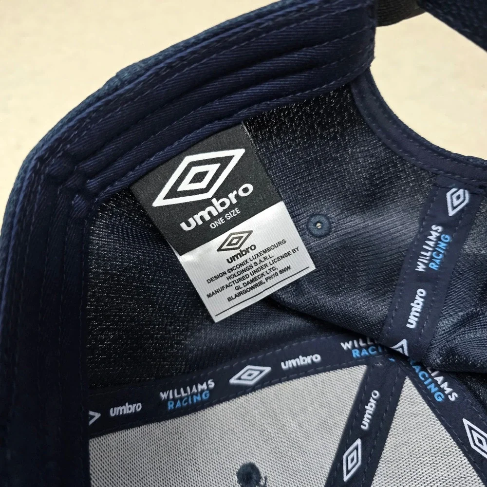Umbro Williams Racing Hat Mens Navy Blue Alex Albon 23 F1 Baseball Cap